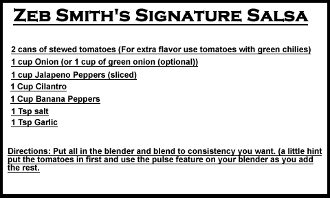 Zeb Smith's Salsa